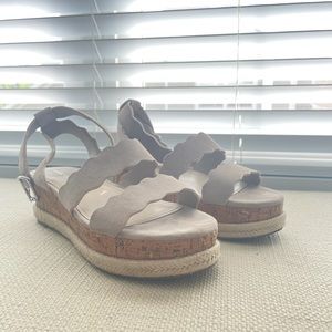 Marc Fisher suede platform sandals